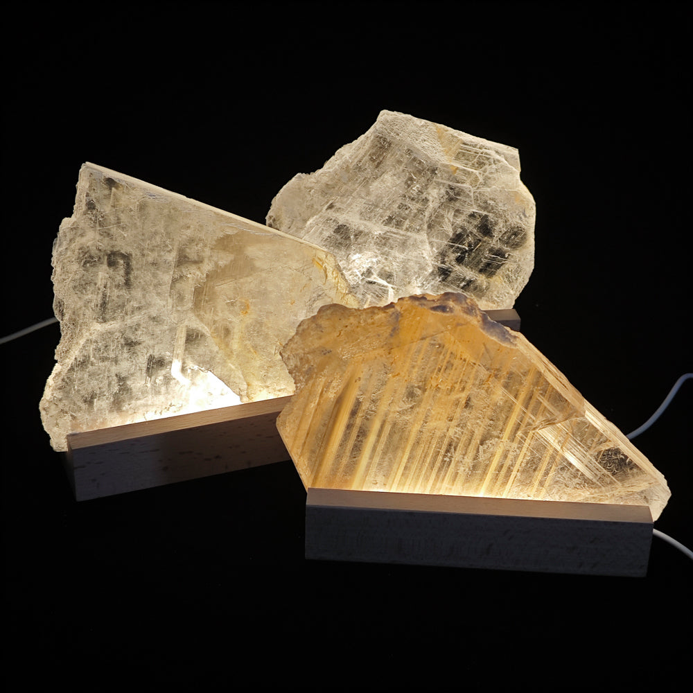 Selenite Slice With Light USB - Kindfull Crystal
