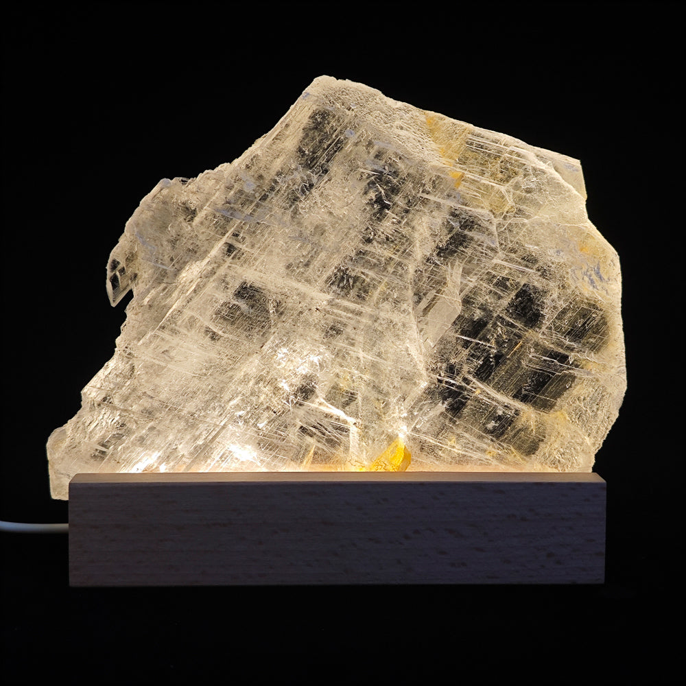 Selenite Slice With Light USB - Kindfull Crystal