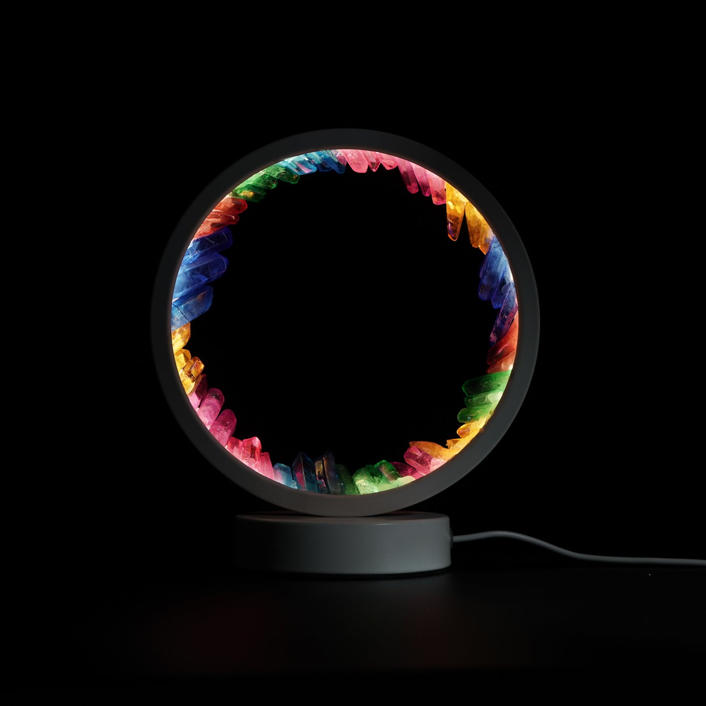 Round Aura quartz lamp