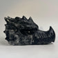 Black tourmaline quartz dragon head skull