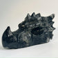 Black tourmaline quartz dragon head skull