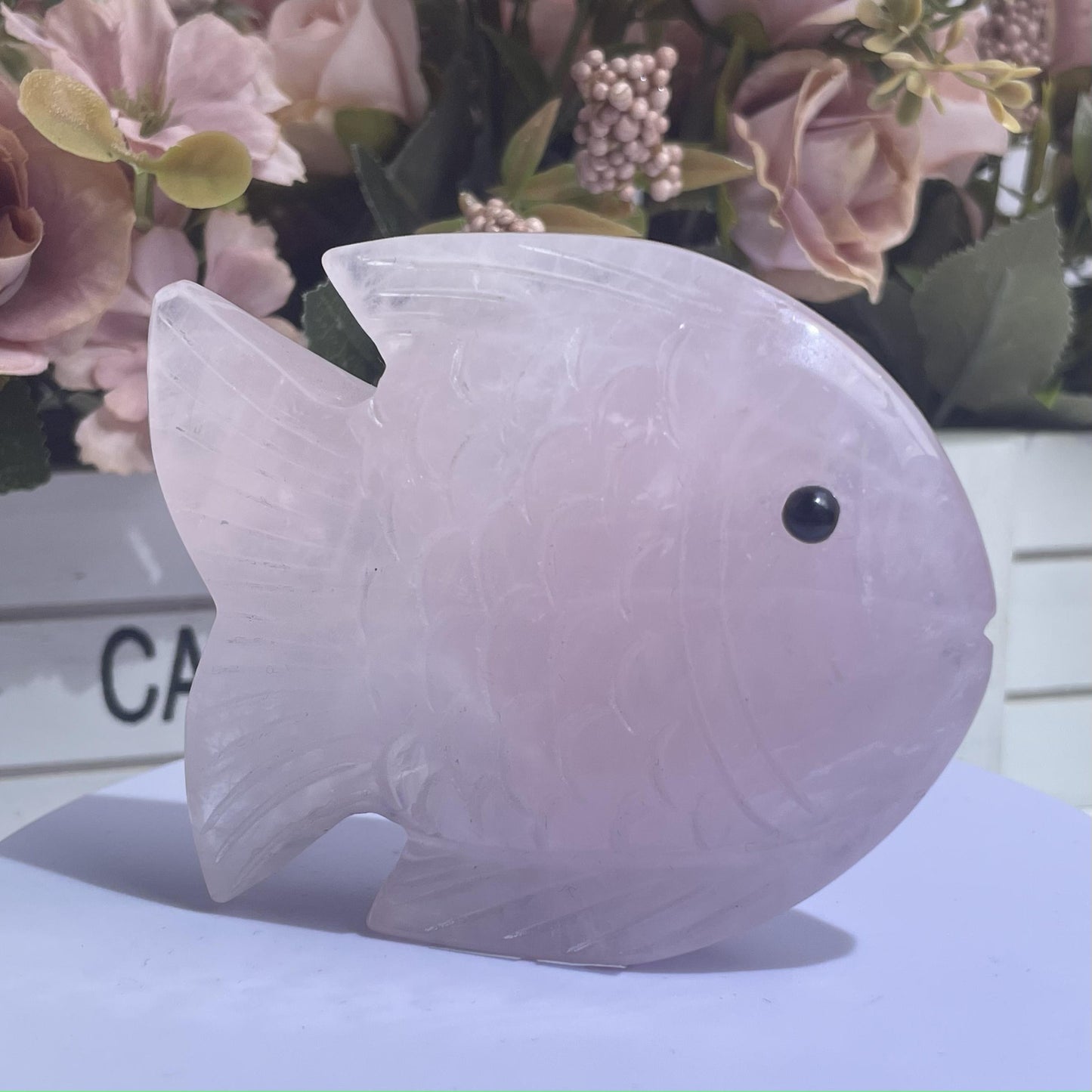 Rose quartz fish