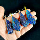 Electroplated Tourmaline Feather Pendant