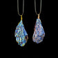 Electroplated Tourmaline Feather Pendant