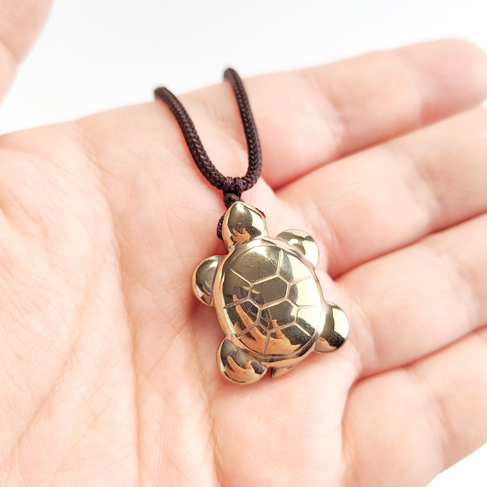 Pyrite Turtle Pendant