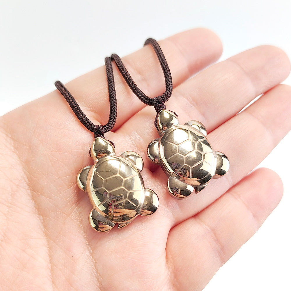 Pyrite Turtle Pendant