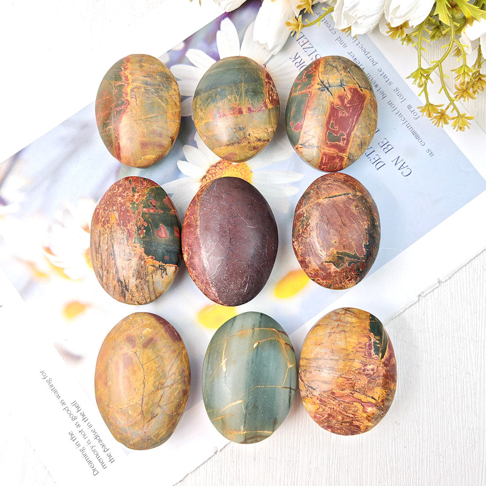 Red Creek Jasper Palm Stone-1KG