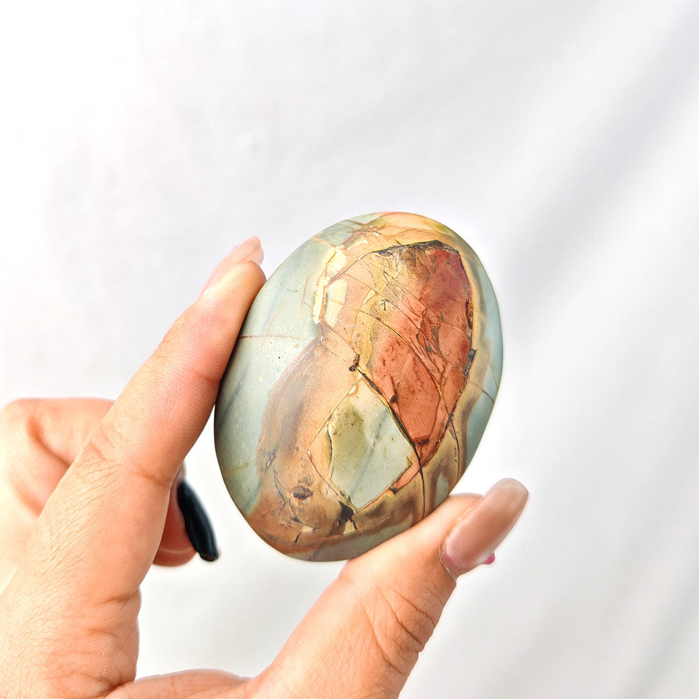 Red Creek Jasper Palm Stone-1KG
