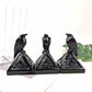 Obsidian Pyramid Crow Carving