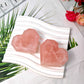 Rose Quartz Hand Carved Crystal Heart