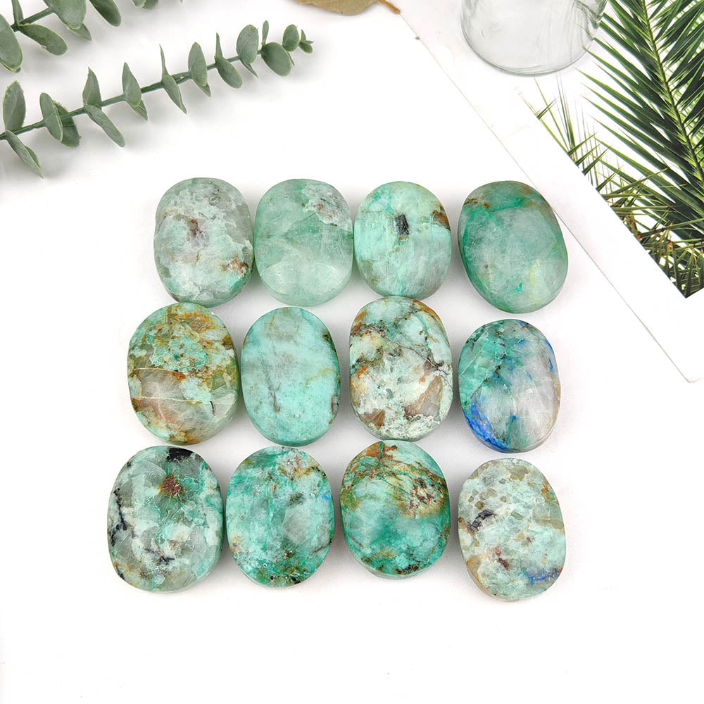 Chrysocolla With Azurite Palm Stone-1KG