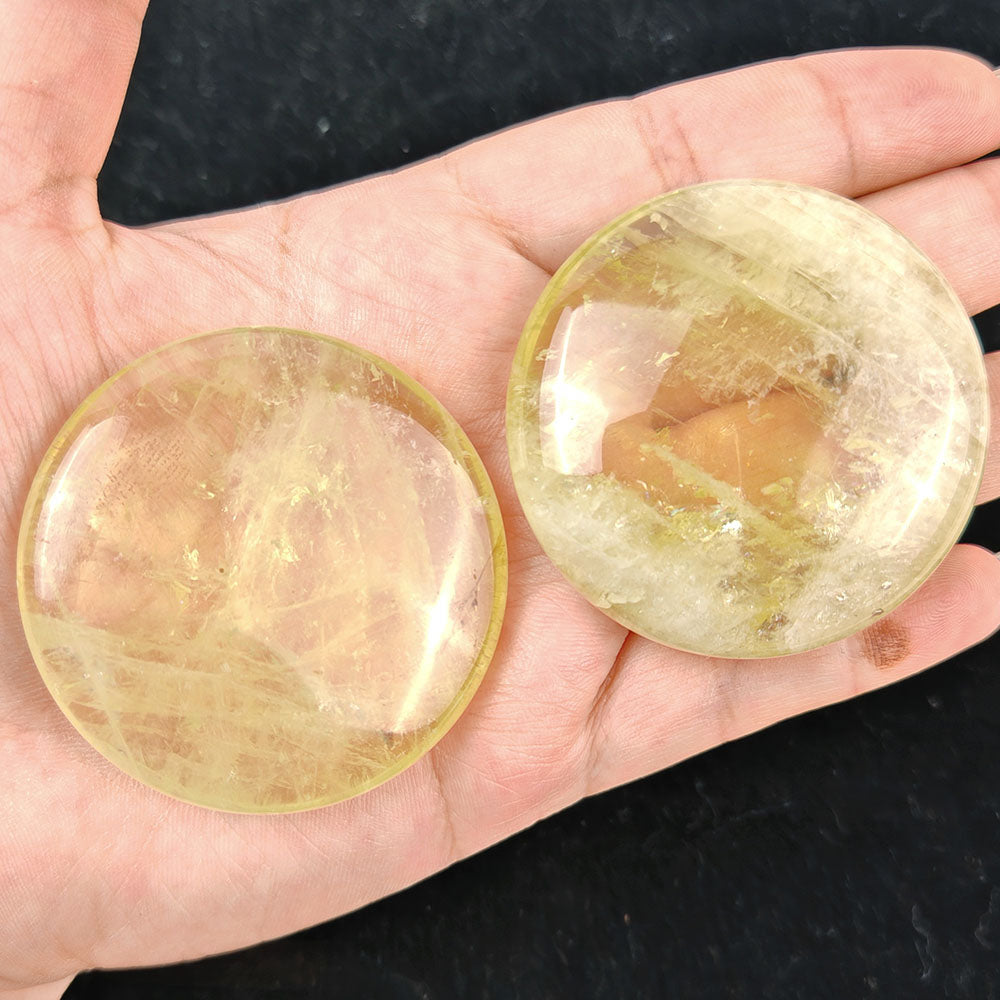 Citrine Round Palm Stone-1KG