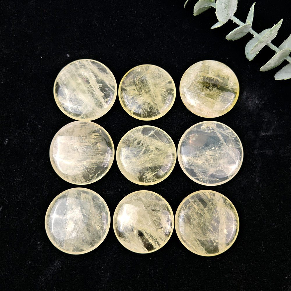 Citrine Round Palm Stone-1KG