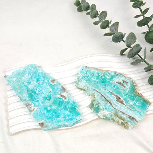 Hemimorphite Slice Random Shape-1KG