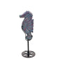 Ruby in Fuchsite Seahorse  With Base