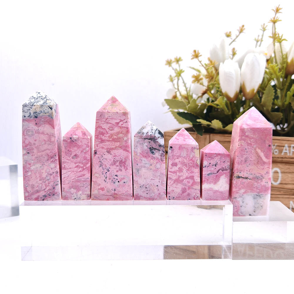Peru Rhodonite Crystal Point Column -1KG