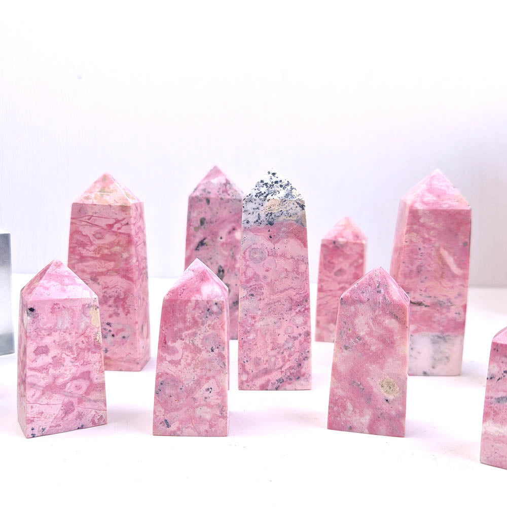 Peru Rhodonite Crystal Point Column -1KG