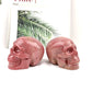 Pink Rhodonite Skull Carving