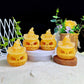 Yellow Calcite Pumpkin Carving Ornament