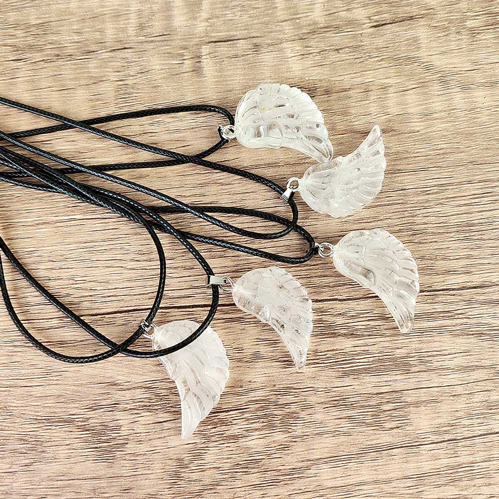 Clear Quartz Wing Pendant