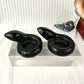 Obsidian Snake Shape Candlestick Ornament