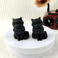 Obsidian Cute Cat Carving