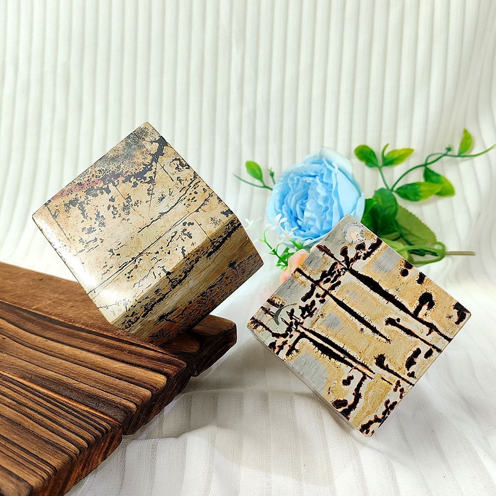 Picture Jasper Cube Ornament-1KG