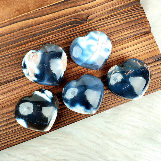 Orca Agate Heart-1KG