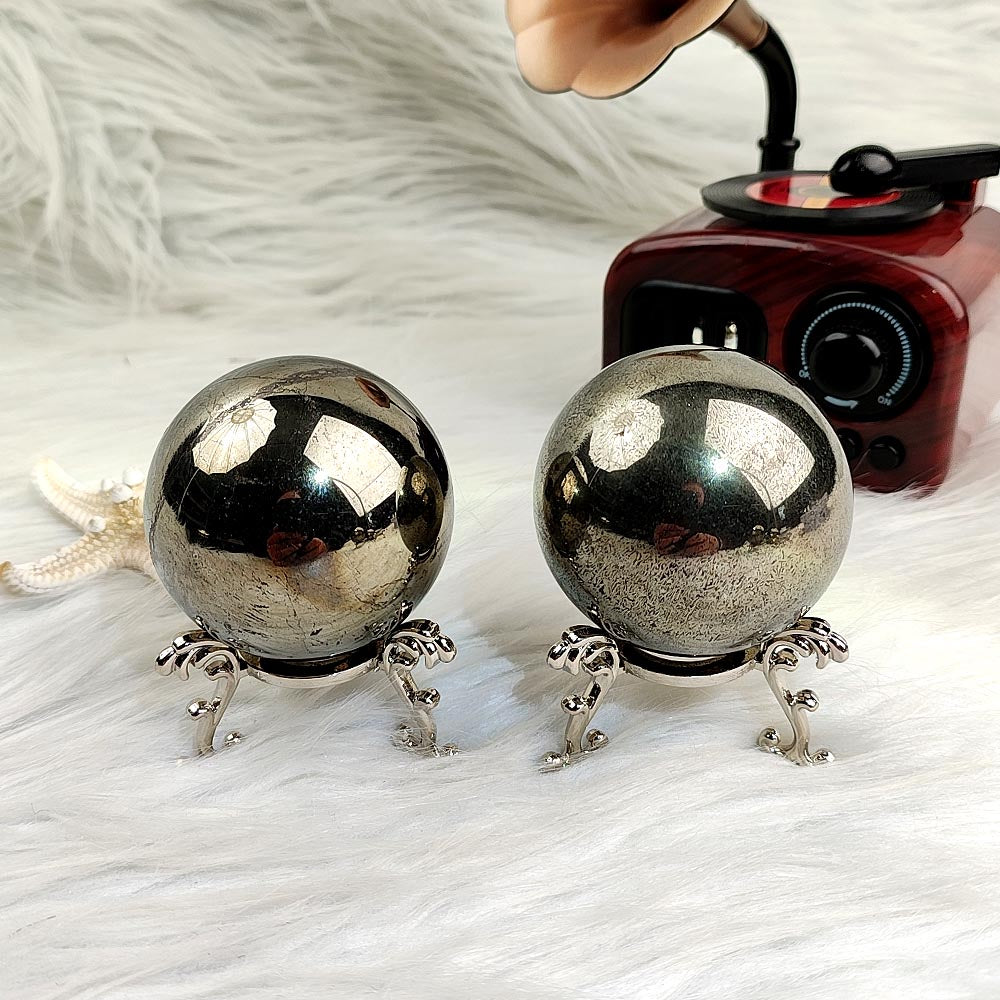 Pyrite Ball With Base -1KG