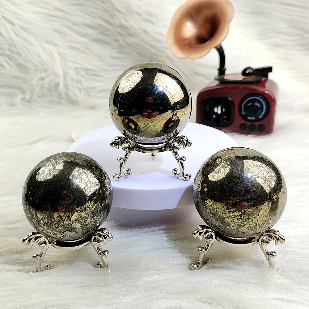 Pyrite Ball With Base -1KG