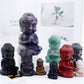 Yooperlite Baby Buddha Yoga Meditation Decor Buda Statue Reiki Heal Energy Crystals Wealth And Luck