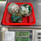 Green Flower Agate Spheres