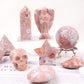 Pink Agate Cherry Flower Set