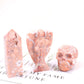 Pink Agate Cherry Flower Set