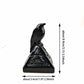 Obsidian Pyramid Crow Carving