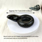 Obsidian Snake Shape Candlestick Ornament