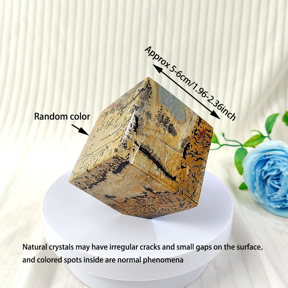 Picture Jasper Cube Ornament-1KG
