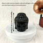 Obsidian Buddha Head Carving