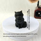 Obsidian Cute Cat Carving