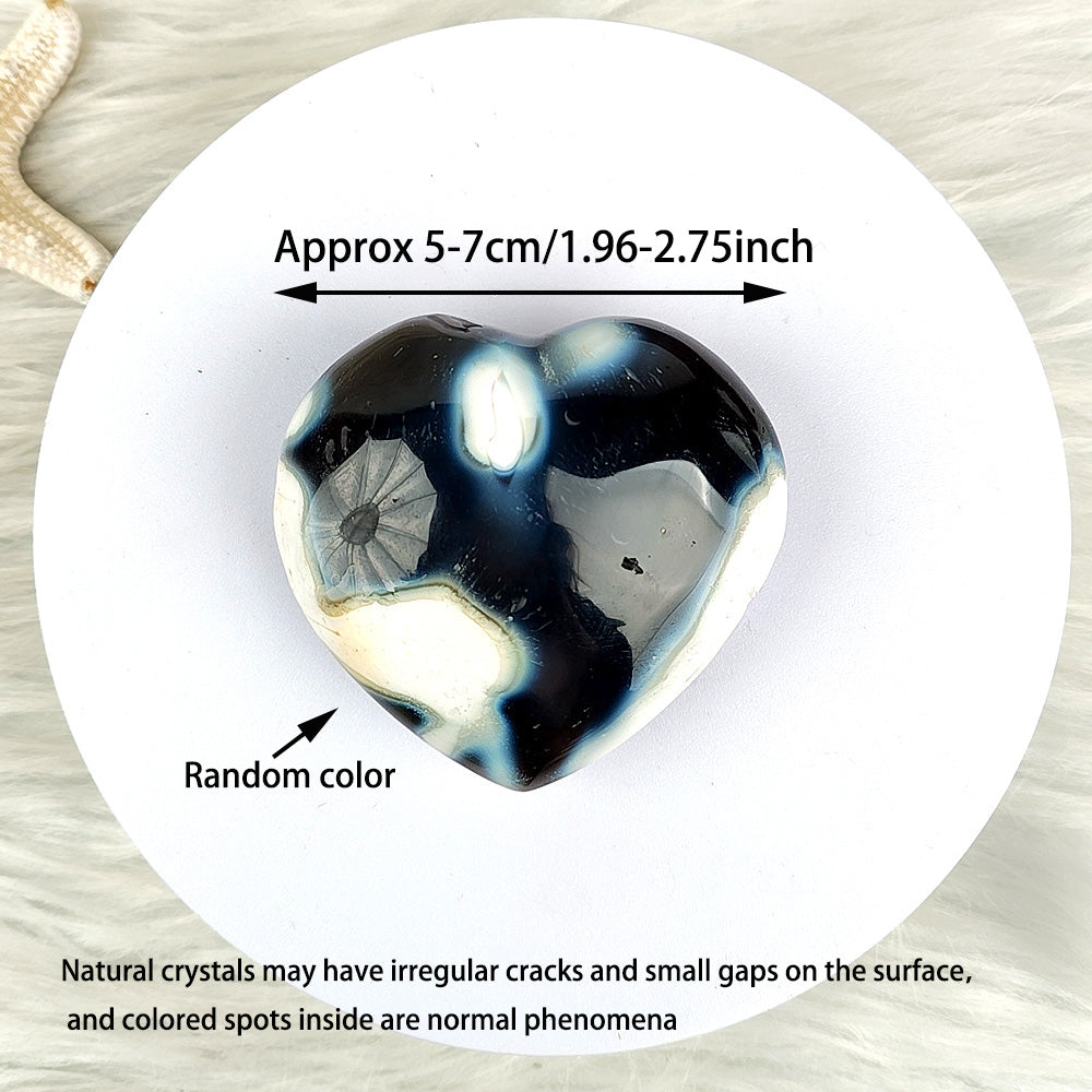 Orca Agate Heart-1KG