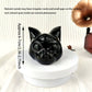 Obsidian Cat Head Carving