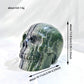 Green Zebra Jasper Skull Carving