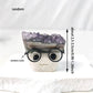Amethyst Crystal Cluster Hedgehog Handmade Craft